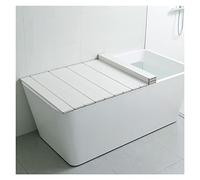 LANRUEU Plateau de Baignoire Couverture D'isolation Pliant Planche à poussière d'isolation, PVC Couvercle Bain obturateur(140x80x1cm)
