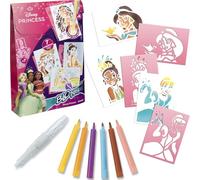 Lansay Kit Coloriage BLOPENS DISNEY PRINCESSES - 6 feutres à souffler + 7 pochoirs - dès 5 ans
