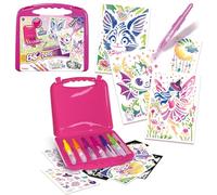 Lansay – Mallette Ma Univers Fantastique – Feutres à souffler 6 Blopens, 6 pochoirs +40 stickers