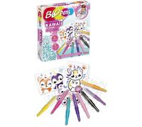 Lansay - BLOPENS - Set d’Activités Kawaii pour Enfants dès 5 Ans - 8 Feutres Magiques Effet Aérographe - 6 Pochoirs Réutilisables - Coloriage Mignons - Jouet Créatif Fille - Idée Cadeau Coloriage