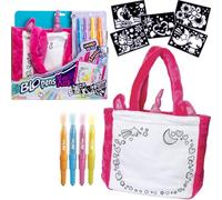 Lansay – Kit Styl'Bag Licorne – 4 feutres à souffler Blopens, 5 pochoirs réutilisables, sac lavable