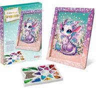 Lansay – Kit créatif Collection Sequins Dragon féerique – Tableau à décorer, dès 6 ans