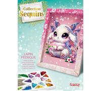 Kit loisir créatif - LANSAY - Collection sequins féérique - Lapin - Dès 6 ans