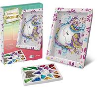 Lansay - COLLECTION SEQUINS - Licorne - Activités Manuelles pour Enfants Dès 7 ans - Créez un Tableau Étincelant avec des Sequins - Kit Création Tableaux Personalisés - Développe la Motricité Fine