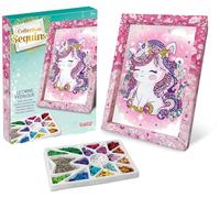 Lansay - COLLECTION SEQUINS - Licorne Féérique - Tableau À Décorer Avec Sequins - Activité Manuelle Créative Enfant Dès 7 Ans - Illustration Avec Cadre Et Épingles