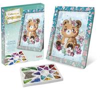 Kit loisir créatif - LANSAY - Collection sequins féérique - Ourson - Dès 7 ans