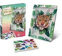 Lansay - Collection Sequins - Tigre - Activités Manuelles Créatives pour Enfants dès 7 Ans - Créez Un Tableau Étincelant avec des Sequins - Kit Création Tableaux Personalisés