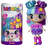Lansay – Mini poupée fashion Decora Girlz Fleur, 12,7 cm, 8 accessoires & stickers surprises