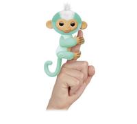 Lansay - FINGERLINGS - Ava - Petit Bébé Singe Interactif Vert - Peluche Électronique pour Enfants dès 5 Ans - Animal Intéractif qui s'Accroche au Doigt - Réactions Au Toucher - 70 Sons - Idée Cadeau