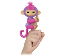Lansay - FINGERLINGS - Charli - Petit Bébé Singe Interactif Rose/Violet - Peluche Électronique pour Enfants dès 5 Ans - Animal Intéractif qui s'Accroche au Doigt - Réactions au Toucher avec 70 Sons