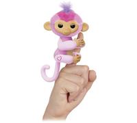 Lansay - FINGERLINGS - Harmony - Bébé Singe Interactif Mauve - Peluche Électronique pour Enfants dès 5 Ans - Animal Intéractif Qui s'Accroche au Doigt - Réactions Au Toucher - 70 Sons - Idée Cadeau