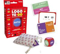 Lansay – Jeu d'ambiance Logo to GO – Jeu de cartes dès 8 ans avec dé, quiz de marques – Multicolore