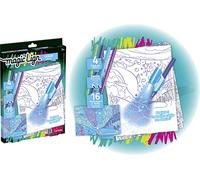 Lansay - MAGIC LIGN - Océan - Projecteur Pocket de Dessins et Coloriages - Pour Enfants dès 7 Ans - Kit Créatif Portable avec 16 Illustrations à Révéler & 4 Feutres - Loisirs Créatifs