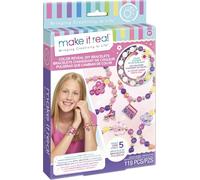 Lansay - MAKE IT REAL - Bracelets Rêve Arc En Ciel - Kit Création 3 Bracelets à Breloques + 1 Bague pour Enfants dès 8 ans - Avec Perles Colorées & Charms - Activité Manuelle - Loisirs Créatifs