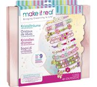 Lansay - Make IT Real - Coffret Bijoux Cristaux de Reve Nature - Kit Fabrication de Bracelets pour Enfants Dès 8 Ans - Set pour 9 Bracelets Colorés - Boite Coffret à Bijoux - Accessoires Inclus