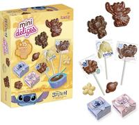 Lansay - Mini Délices Chocolat Stitch et Angel - Coffret DIY - Dès 6 Ans | Confection Gourmande - 4 Plaques de Moules, Mini-Boîtes et Emballages - Moulage et Assemblage - Licence Officielle Disney