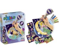 Lansay – Coffret PIXELO Metallic – 8 dessins, stylo électronique, effets pointillés – Dès 6 ans