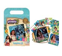 Lansay - PIXELO PHOSPHO 2D - Disney VAIANA 2 - Kit créatif Dessin Phosphorescent Enfant 7 Ans+ - Loisir créatif Enfant Disney - Activité Manuelle sans écran - Dessin Lumineux - Loisirs créatifs