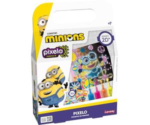 Lansay - PIXELO PHOSPHO 2D - Minions - Kit créatif Dessin Phosphorescent Enfant 7 Ans+ - Loisir créatif Enfant - Activité Manuelle sans écran - Dessin Lumineux - Loisirs créatifs à Domicile