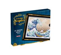 Lansay - Sequins Hokusai La Grande Vague - Collection Adulte - Dès 14 Ans | Tableau à Décorer - Base Adhésive, Plus de 1000 Pièces, Stylet et Pinces - Œuvre d'Art Historique - Loisir Éducatif