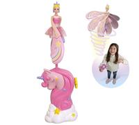 Lansay – Poupée – Sky Dancers Rainbow Rose – Fée volante 18 cm, lanceur licorne sans piles