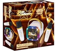 Jeu musical - LANSAY - STAR ACADEMY - HP BLUETOOTH DUO - ENCEINTE ET 2 MICROS SANS FIL - Karaoke - Dès 14 ans