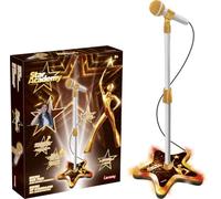 Lansay - Star Academy Micro sur Pied Lumineux - Jeu Karaoké - Dès 5 Ans | Set de Chant - Volume Réglable et Effets Applaudissements Intégrés - Entrée Jack pour Enceinte - Pour Jeunes Artistes