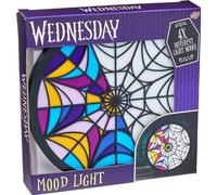 Lansay - Wednesday Lampe Vitrail - Chambre de Mercredi et Enid - Dès 8 Ans | Veilleuse Décorative - 4 Modes Lumineux dont Éclairage Clignotant - Reproduction Fidèle - Alimentation Piles ou USB