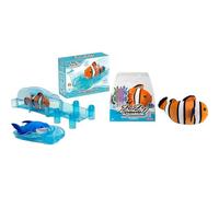 LANSAY ZHU ZHU Aquarium - Lot : 1 Moon Le Poisson Clown + 1 Bateau et Son Ponton - Mini Univers - Animal Interactif - Dès 4 Ans