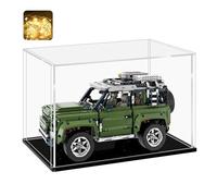 LANSCOERY Vitrine horizontale en acrylique transparent à assembler avec base noire, protection contre la poussière pour objets de collection (18 x 12 x 16 cm)