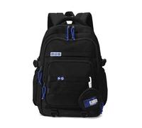 LANSHIYA Joli Sac à Dos Esthétique Enfant Scolaire pour Filles, Étudiants, Adolescents, Couleur Unie, Léger, Noir