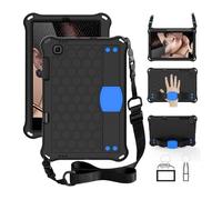 Lanshui Accessoires pour tablette, étui avec support de tablette avec bandoulière, coque en silicone robuste compatible avec Samsung Galaxy Tab S9 X710/X716B/X718U (2023) (ciel)