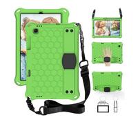 Lanshui Accessoires pour tablette, étui avec support de tablette avec bandoulière, coque en silicone robuste compatible avec Samsung Galaxy Tab S9 X710/X716B/X718U (2023) (vert)
