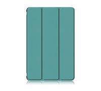 Lanshui Accessoires pour tablette, étui de protection à trois volets, étui à rabat en cuir PU compatible avec Samsung Galaxy Tab S8 SM-X700/S9 SM-X710 11" (vert, S9 11" X710)