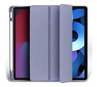 Lanshui Accessoires pour tablette, étui pour iPad 10.2 Pro 11 13 9.7 Mini 6 10.5 Air 3 Smart Cover avec porte-crayon iPad 11e 10e 9th 8th 7th 6th 5th 2025 Fundas (gris bleu, iPad Air11 2024 2025)