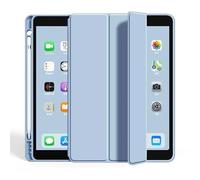Lanshui Accessoires pour tablette, étui pour iPad 10.2 Pro 11 13 9.7 Mini 6 10.5 Air 3 Smart Cover avec porte-crayon iPad 11e 10e 9th 8th 7th 6th 5th 2025 Fundas (bleu ciel, pour iPad Pro 11 2018)