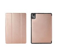 Lanshui Accessoires pour tablette, étui rigide en cuir synthétique à trois volets compatible avec Lenovo Xiaoxin Pad M11 TB-330FU 2024 (or rose)