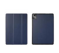 Lanshui Accessoires pour tablette, étui rigide en cuir synthétique à trois volets, compatible avec Lenovo Xiaoxin Pad M11 TB-330FU 2024 (bleu foncé)