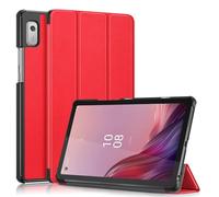 Lanshui Accessoires pour tablette, étui rigide en polycarbonate, étui à rabat en cuir PU avec support compatible avec Lenovo Tab 10,1" TB-311FU 2025 (rouge)