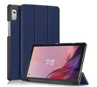 Lanshui Accessoires pour tablette, étui rigide en polycarbonate, étui à rabat en cuir PU avec support compatible avec Lenovo Tab M9 TB-310FU 2023 (bleu foncé)