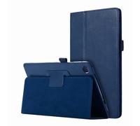 Lanshui Accessoires pour tablette, Litchi Étui à rabat en cuir synthétique, compatible avec Lenovo Tab 4 X304F/N/Tab 4 10 PLUS X704F/N 10,1" (bleu foncé, Tab4 10 PLUS X704F/N)