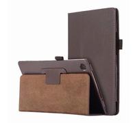 Lanshui Accessoires pour tablette, Litchi Étui à rabat en cuir synthétique, compatible avec Lenovo Tab 4 X304F/N/Tab 4 10 PLUS X704F/N 10,1" (marron, Tab4 10 PLUS X704F/N)