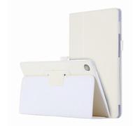 Lanshui Accessoires pour tablette, Litchi Étui à rabat en cuir synthétique, compatible avec Lenovo Tab 4 X304F/N/Tab 4 10 PLUS X704F/N 10,1" (blanc, Tab4 10 PLUS X704F/N)