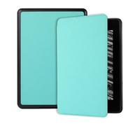 Lanshui Accessoires pour tablettes, Étui fin et léger avec structure en bois, étui de support portable en cuir avec rabat, compatible avec Kindle Paperwhite KPW6 2022 6,0 pouces (vert menthe)
