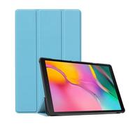 Lanshui Accessories 3-Fold Tablet Leather Protective Case Suitable for Samsung Galaxy Tab S9 Plus x810 12.4 inches 2023(Bleu Ciel)