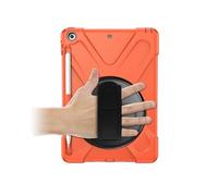 Lanshui Anti Drop Shell Pen Slot Shoulder Strap Protective Cover Suitable for iPad Pro 11 inch 2024(Orange (Wristband))