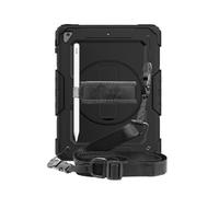 Lanshui Anti Drop Silicone Shell with Shoulder Strap, Tablet Protective Case Suitable for Samsung Galaxy Tab A9 8.7 inch(Noir)