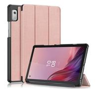 Lanshui Étui rigide en cuir PU pliable à trois plis avec support compatible avec Lenovo Tab 10.1 TB-311FU 2025 Or rose