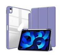 Lanshui Painted Protective Cover with Pen Slot, Acrylic Marble Texture Shell Suitable for iPad Air5 2022/air4 10.9 inch/Pro 11 2021/2020(Lavender Purple)