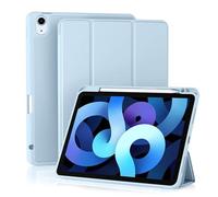 Lanshui Silicone Leather Case with Pen Slot, Tablet Protective Cover Suitable for iPad Air7/air6 11 inch 2024(Ice)